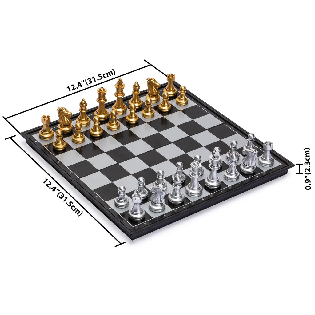 Travel Magnetic Medium Chess Set (12.4")-Yellow Mountain Imports-Yellow Mountain Imports