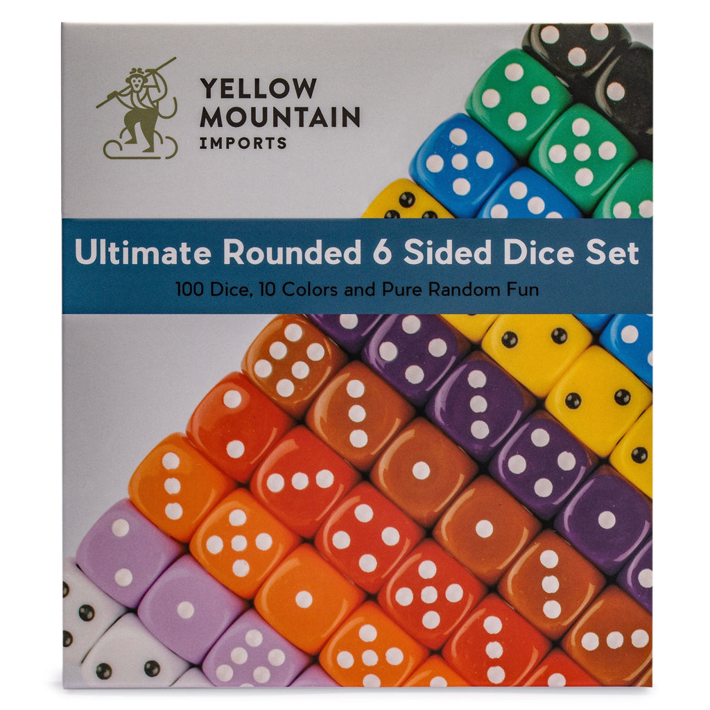 Ultimate Rounded 6-Sided Dice - Set of 100, 16mm-Yellow Mountain Imports-Yellow Mountain Imports