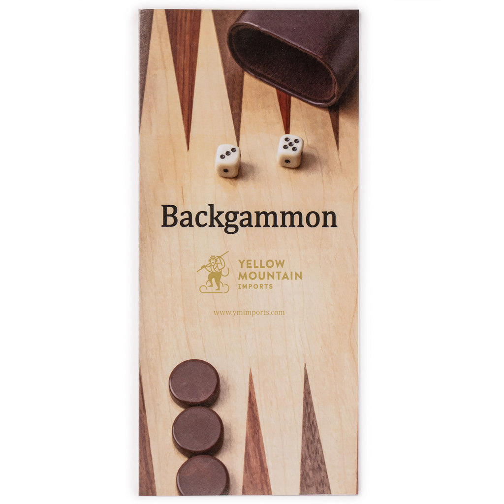 Wooden Inlaid Backgammon Game Set, "Pasadena" - 15"-Yellow Mountain Imports-Yellow Mountain Imports