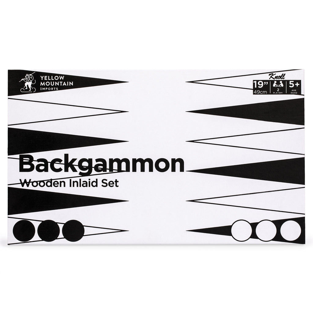 Wooden Inlaid Backgammon Game Set - Pasadena - 19"-Yellow Mountain Imports-Yellow Mountain Imports
