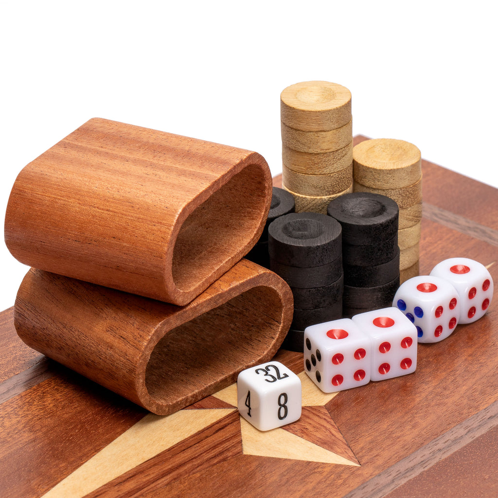 Set De Backgammon Yellow Mountain Imports Con Incrustaciones | Envío gratis Set De Backgammon Yellow Mountain Imports Con Incrustaciones | Envío gratis
