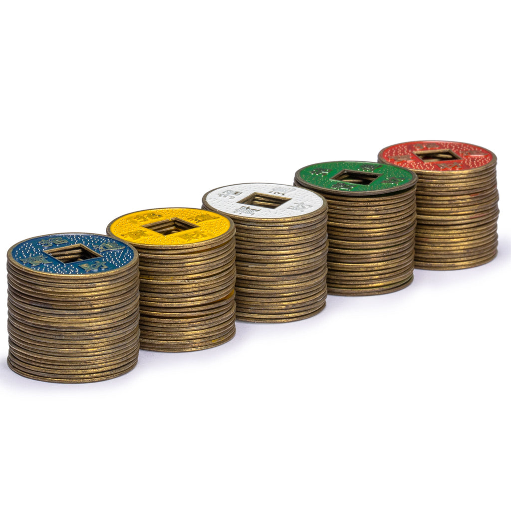 Wright Patterson Standard Mahjong Scoring Coins - Set of 141-Yellow Mountain Imports-Yellow Mountain Imports