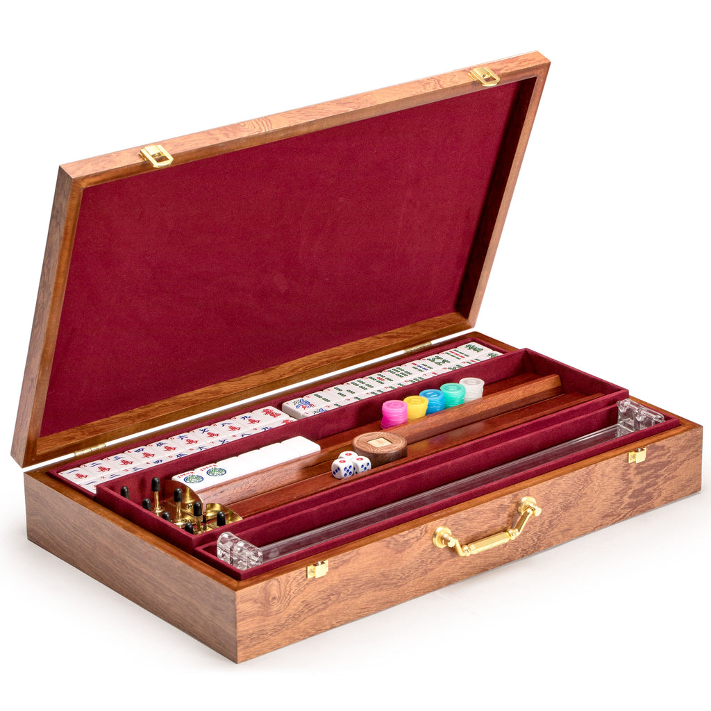Yellow Mountain Imports American Mahjong Set with 166 Mahjong Tiles, Case, Racks and other Accessories-Yellow Mountain Imports-Yellow Mountain Imports