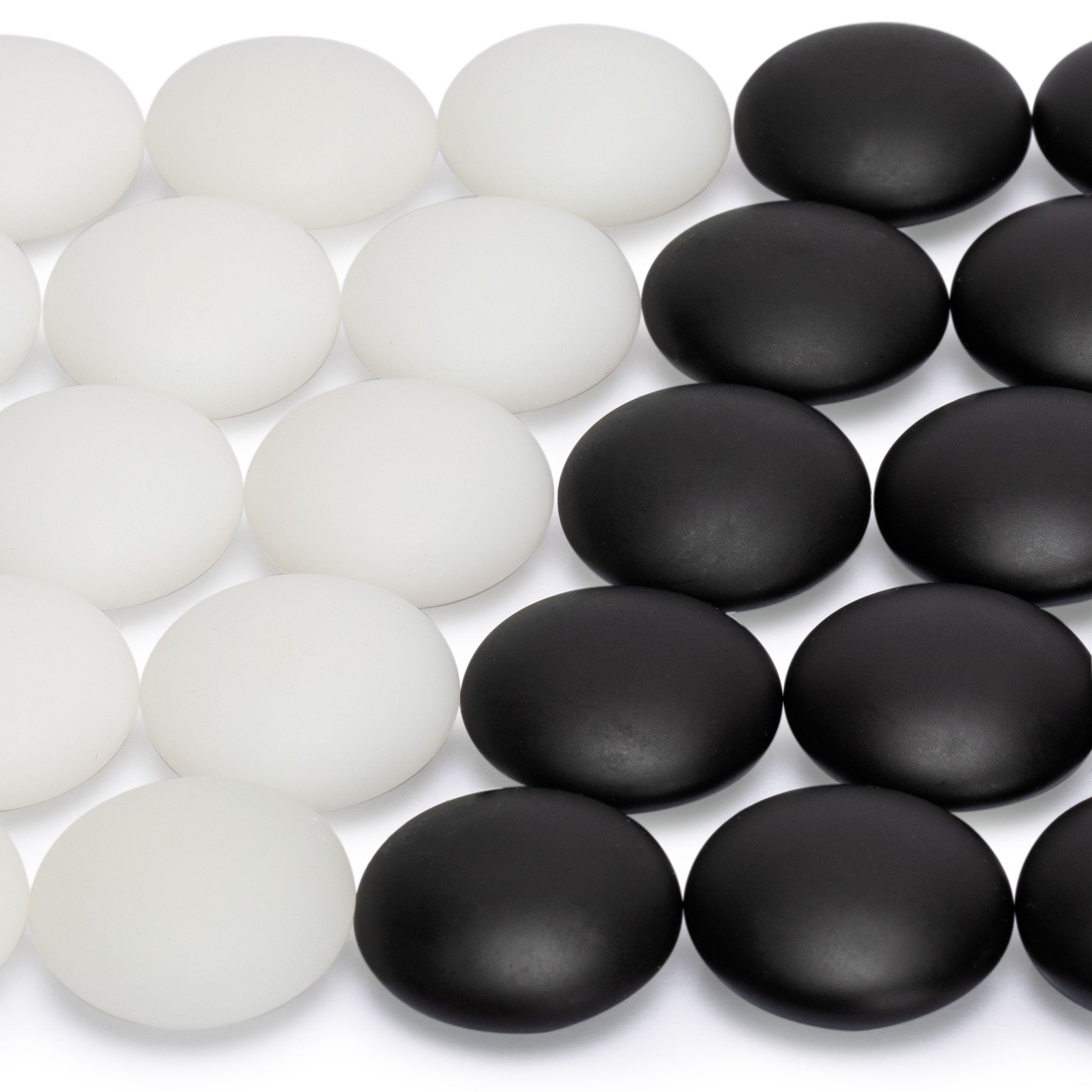 Yunzi Double Convex Go Game Stones and Jujube Bowls Set - 9.2mm