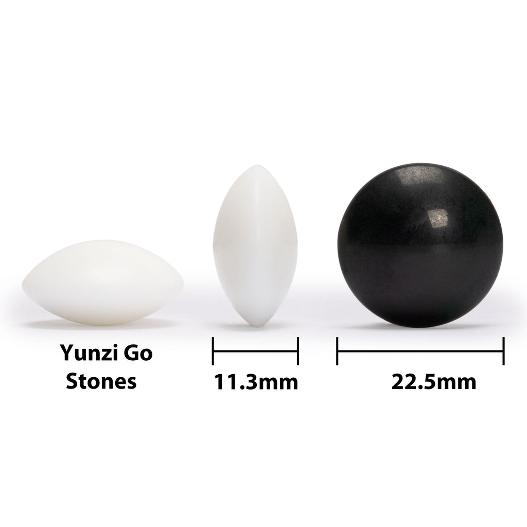 Yunzi Double Convex Go Game Stones Set - 11.3mm (Size 40)-Yellow Mountain Imports-Yellow Mountain Imports