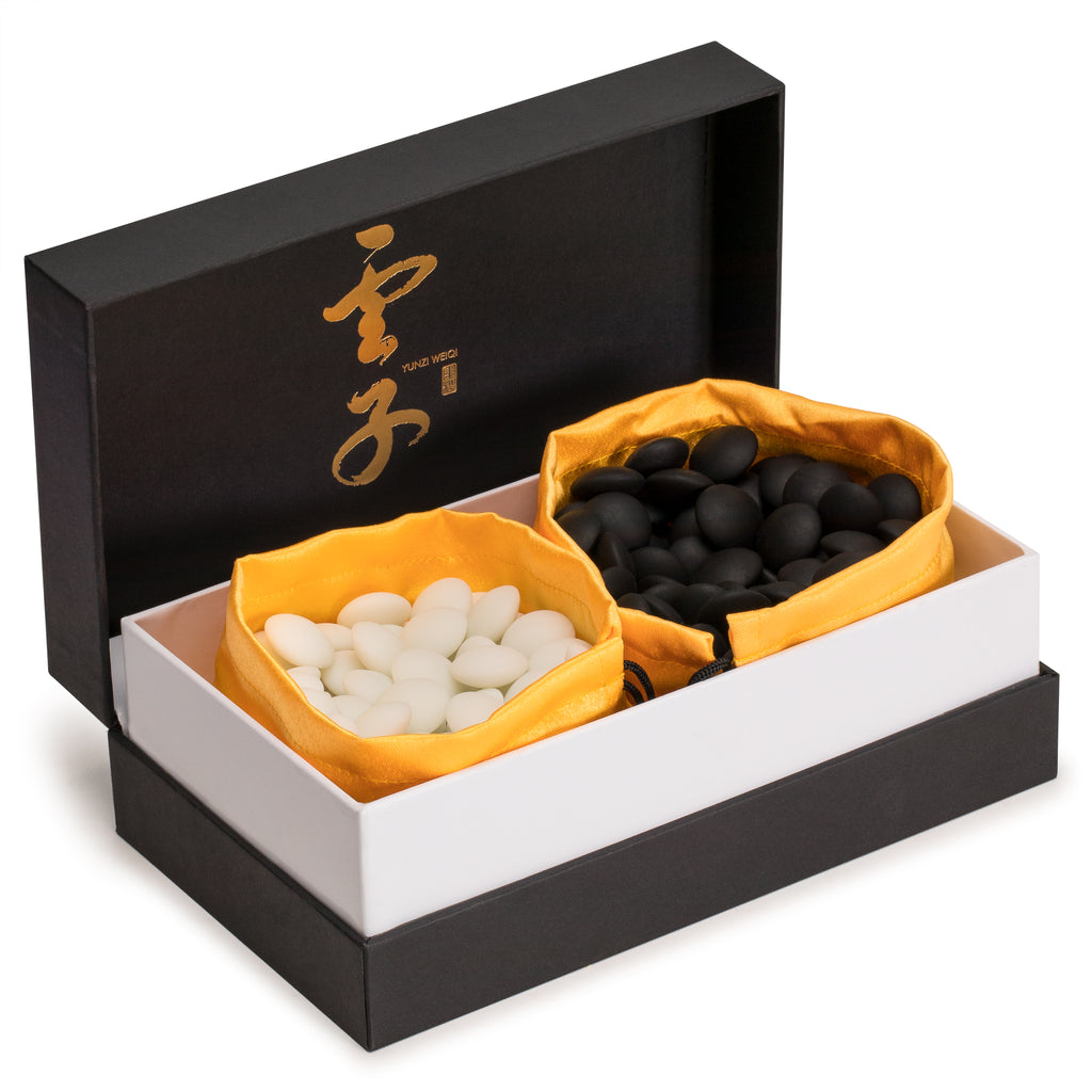 Yunzi Double Convex Go Game Stones Set - 11.3mm (Size 40)-Yellow Mountain Imports-Yellow Mountain Imports