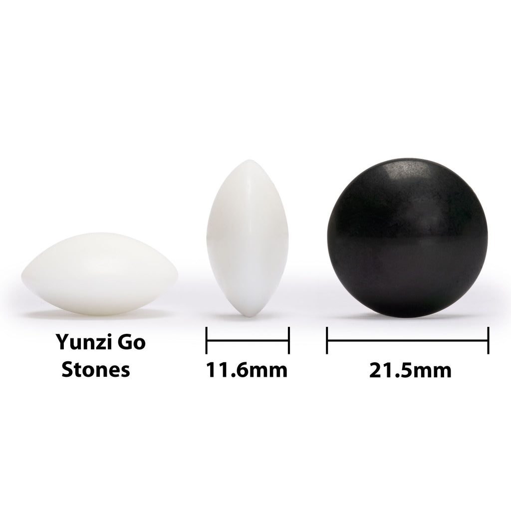 Yunzi Double Convex Go Game Stones Set, 11.6 Millimeters (Size 41)-Yellow Mountain Imports-Yellow Mountain Imports