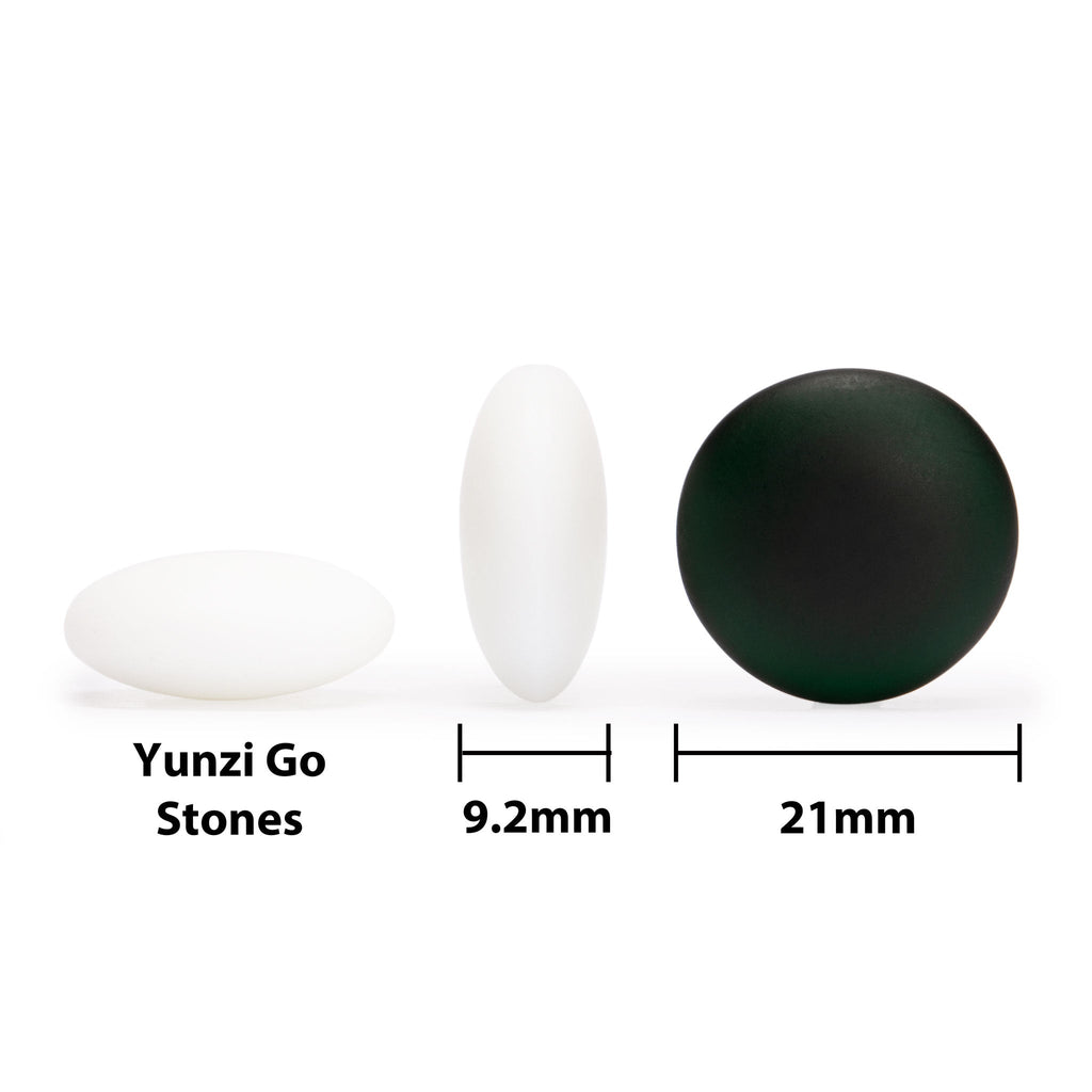 Yunzi Double Convex Go Game Stones Set - 9.2 Millimeters (Size 33)-Yellow Mountain Imports-Yellow Mountain Imports