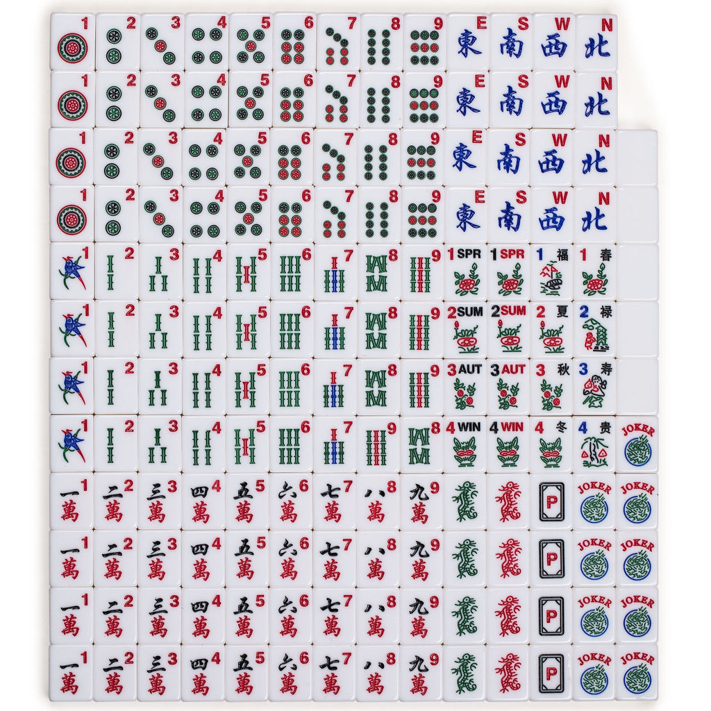 American Mahjong Set of 166 Tiles - "Easy Reader"-Yellow Mountain Imports-Yellow Mountain Imports