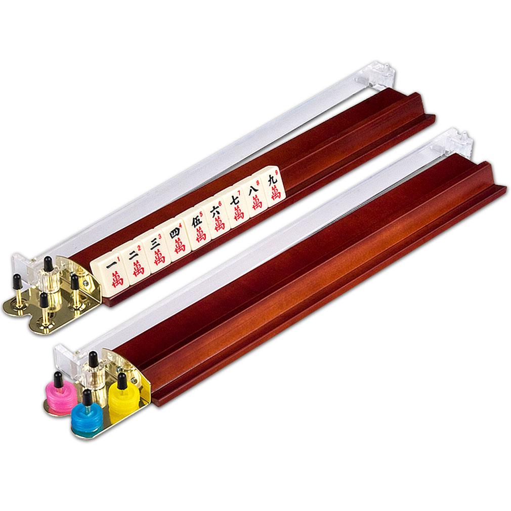American Mahjong Set Red Wood Case "Classic Royale" with Pushers-Yellow Mountain Imports-Yellow Mountain Imports