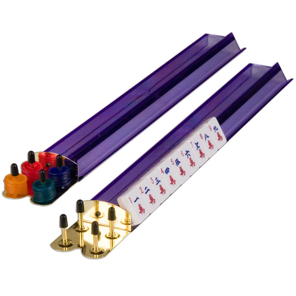 Purple Acrylic Mahjong Racks 18" - Set of 4-Yellow Mountain Imports-Yellow Mountain Imports