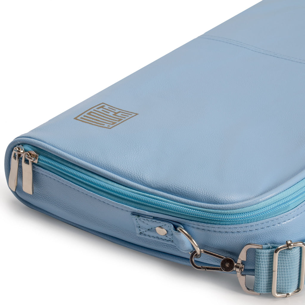 Soft Leatherette Case for Mahjong Set, "Turquoise"-Yellow Mountain Imports-Yellow Mountain Imports