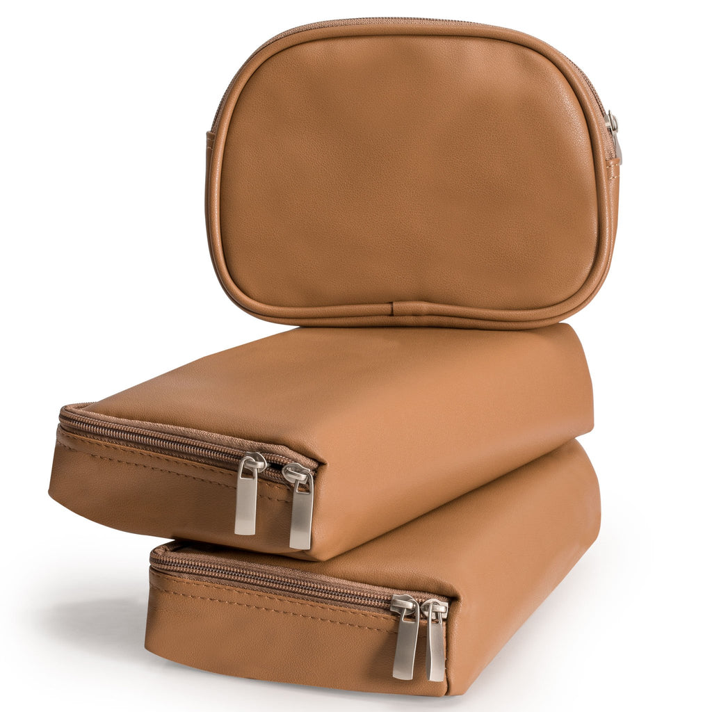 Soft Leatherette Mahjong Case - Brown-Yellow Mountain Imports-Yellow Mountain Imports