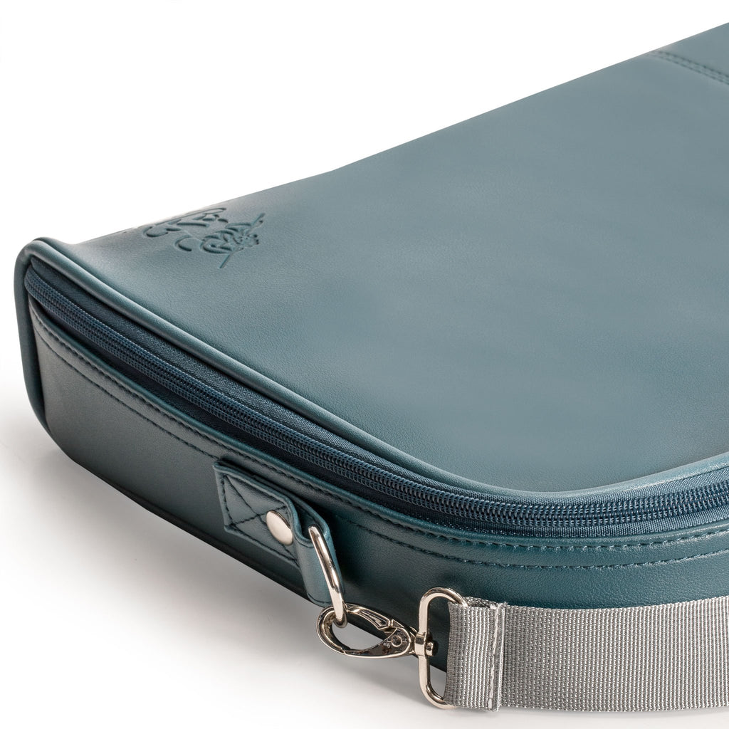 Soft Leatherette Mahjong Case - Lake Green-Yellow Mountain Imports-Yellow Mountain Imports